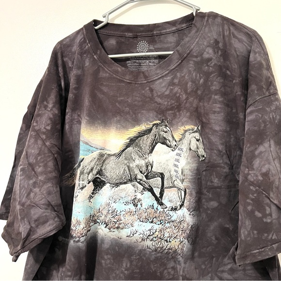 Wild Horses Black & Gray Tie-Dye T-Shirt - Picture 2 of 4